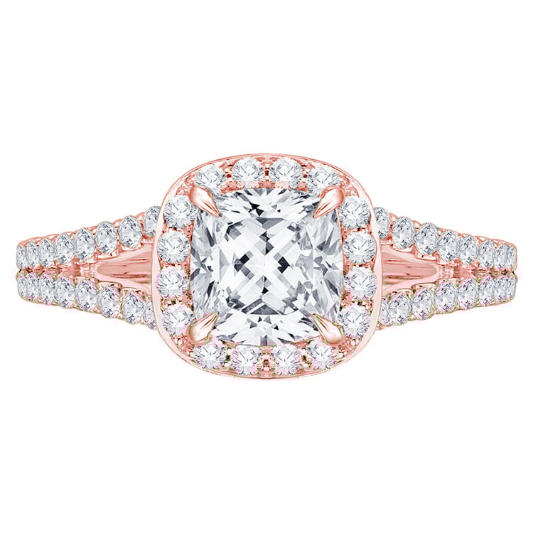 Zásnubní prsten s diamanty z růžového zlata 74585