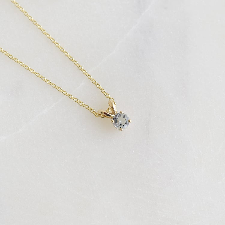 Solitaire přívěsek s akvamarínem 93804