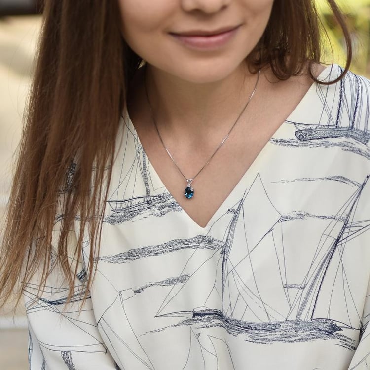 Topazový zlatý náhrdelník 32198