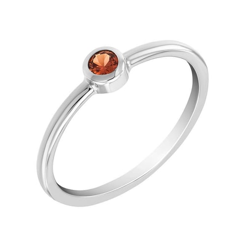 Zlatý minimalistický prsten s padparadscha safírem Emilien