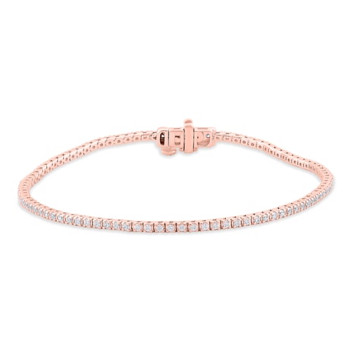 Zlatý tenisový náramek s lab-grown diamanty Ema