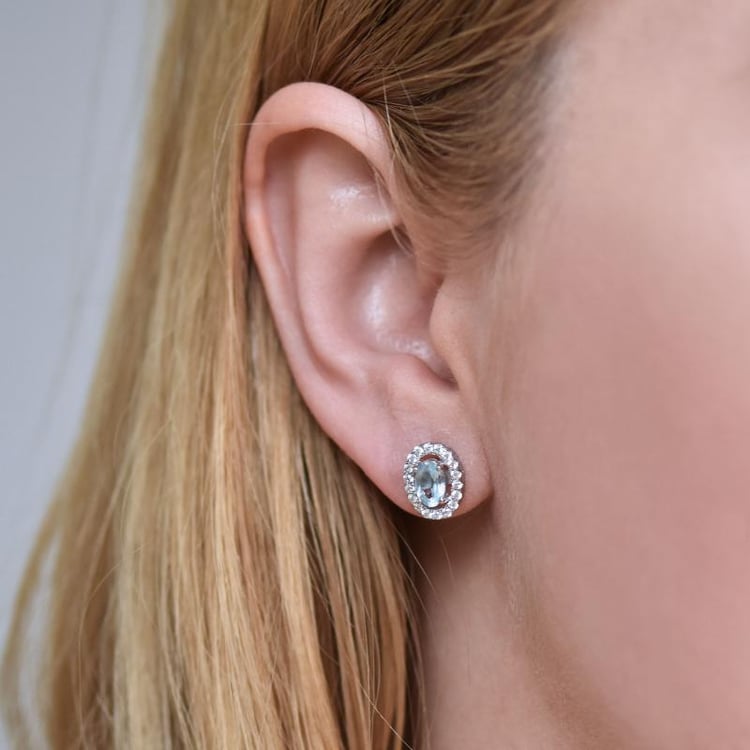 Topazové napichovací náušnice 16434