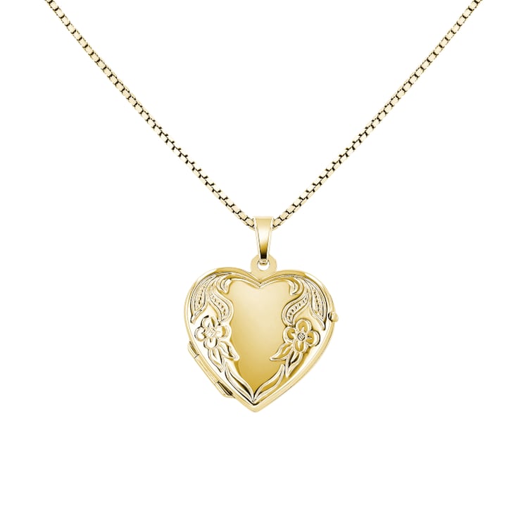 Stříbrný otevírací medailon srdce