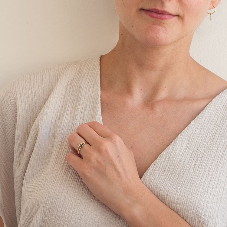 Set prstenů se salt and pepper diamantem Marine 131543