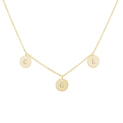 Zlatý náhrdelník s penízky a gravírem William