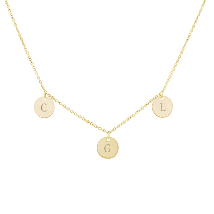 Řetízek s penízky a gravírem ze žlutého zlata 80000