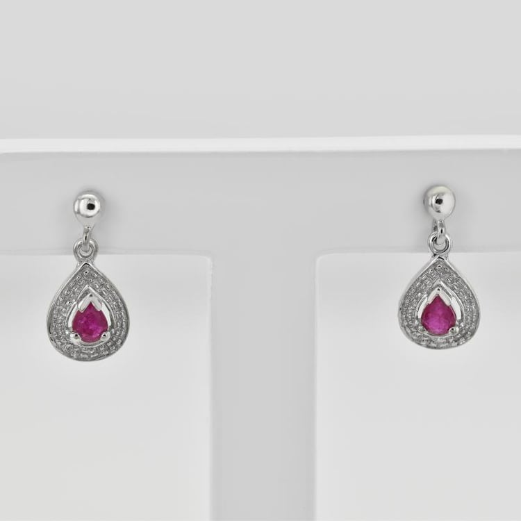 Rubínové náušnice 26403