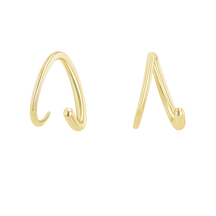 Náušnice s atypickým designem ze žlutého zlata