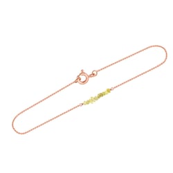 Zlatý náramek se žlutými nebroušenými diamanty Wiul