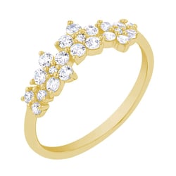 Květinový prsten s lab-grown diamanty Juliet