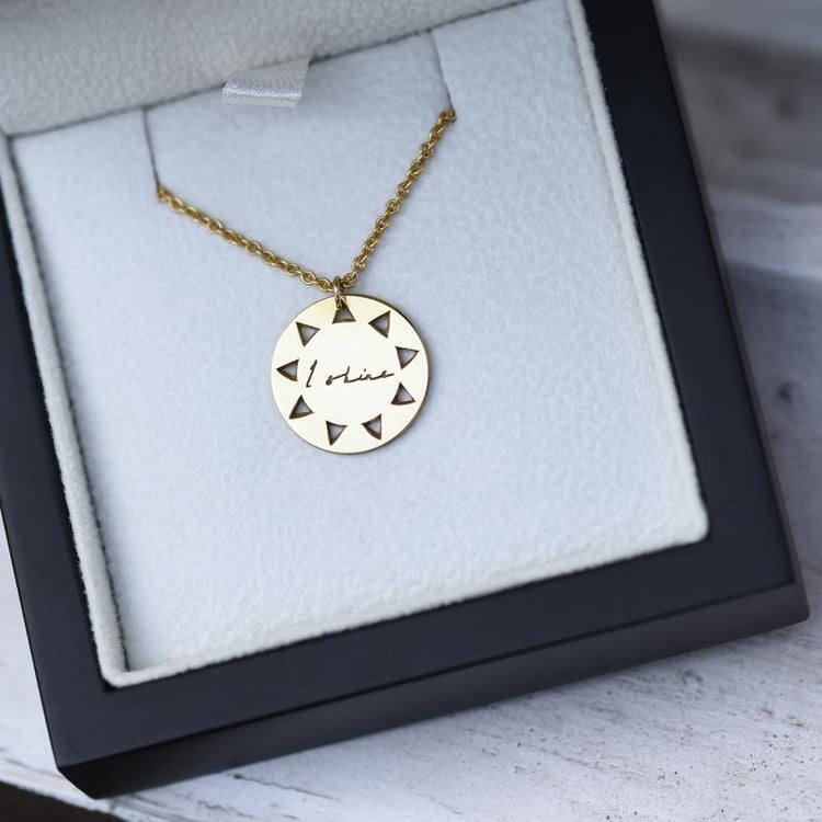 Pozlacený přívěsek s gravírem I shine 46739