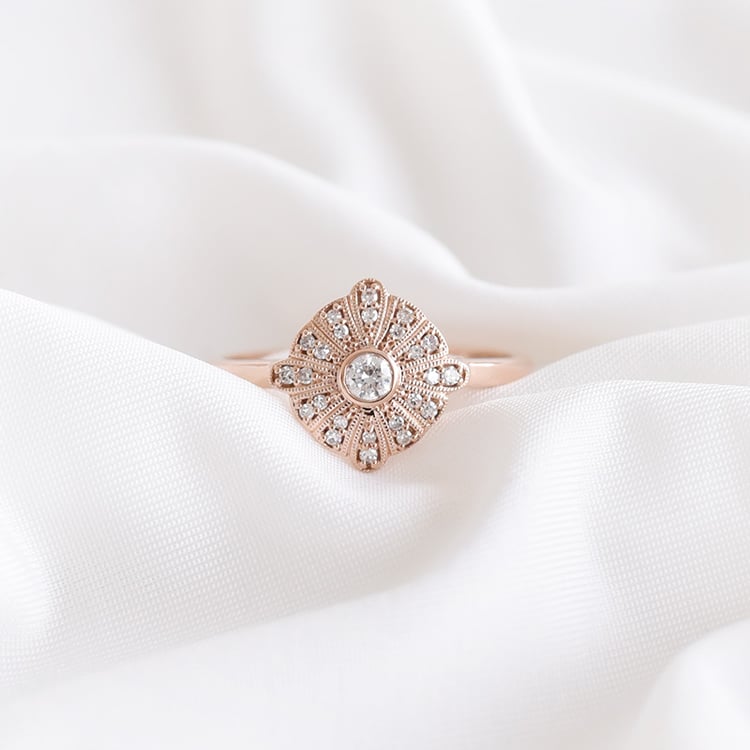 Prsten s květem 93007