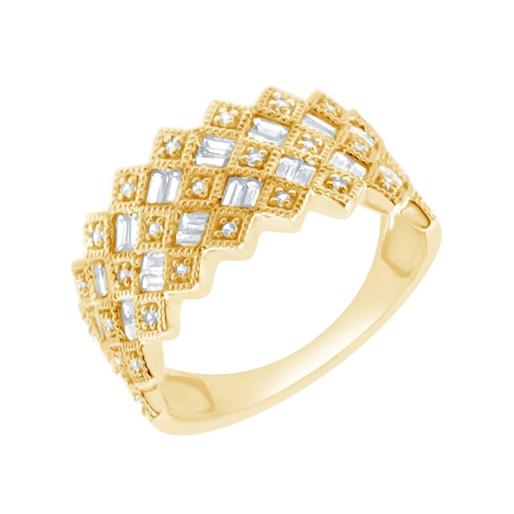 Moderní stříbrný prsten s lab-grown diamanty Erlend 162307