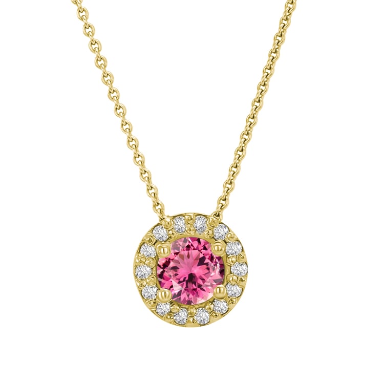 Turmalín a diamanty ve zlatém náhrdelníku 32263