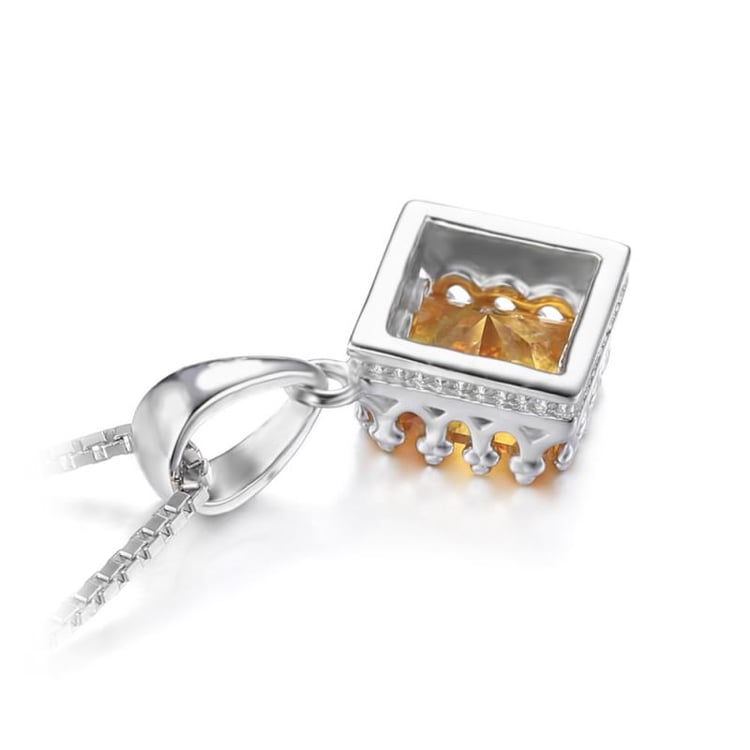 Stříbrný náhrdelník se safírem 20638