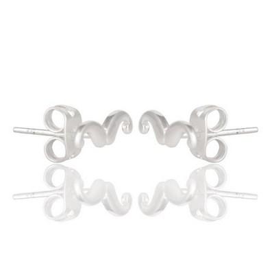 Stříbrné moustache náušnice 8581