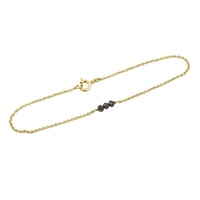 Zlatý náramek se salt'n'pepper diamanty Ulla