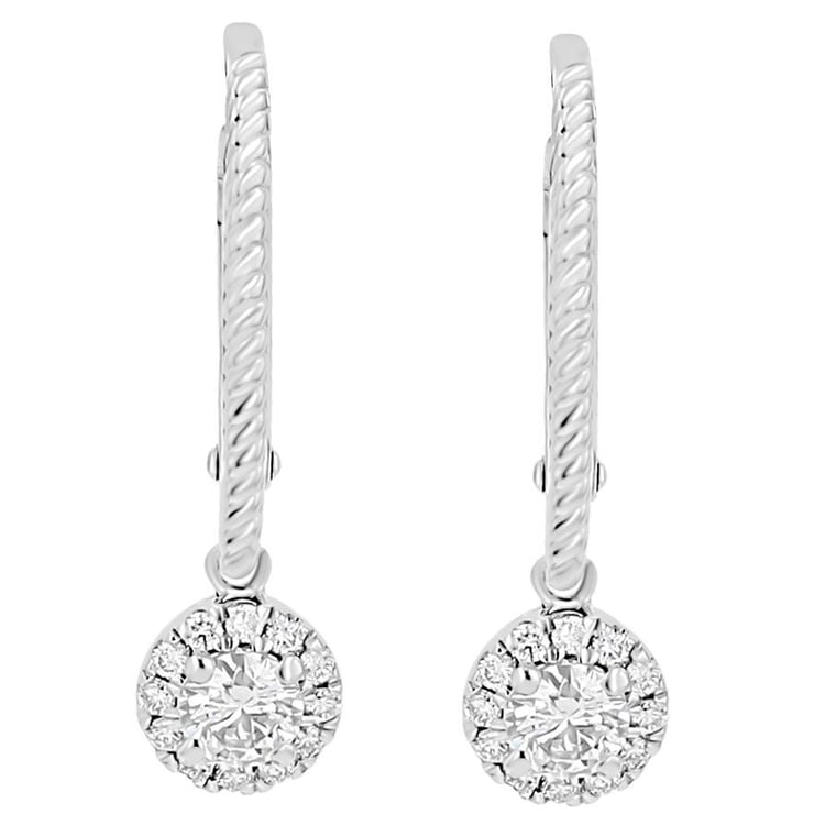 Stříbrné náušnice s lab-grown diamanty Mona 171368