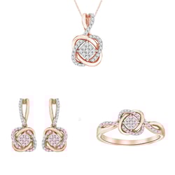 Zlatá kolekce propletených šperků s diamanty Emre