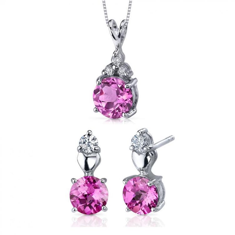 Kolekce s růžovými safíry ve stříbře