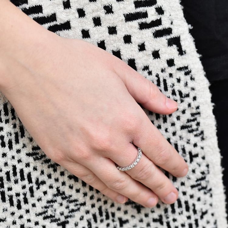 Eternity prsten s moissanity a pánský komfortní prsten Sykes 133520