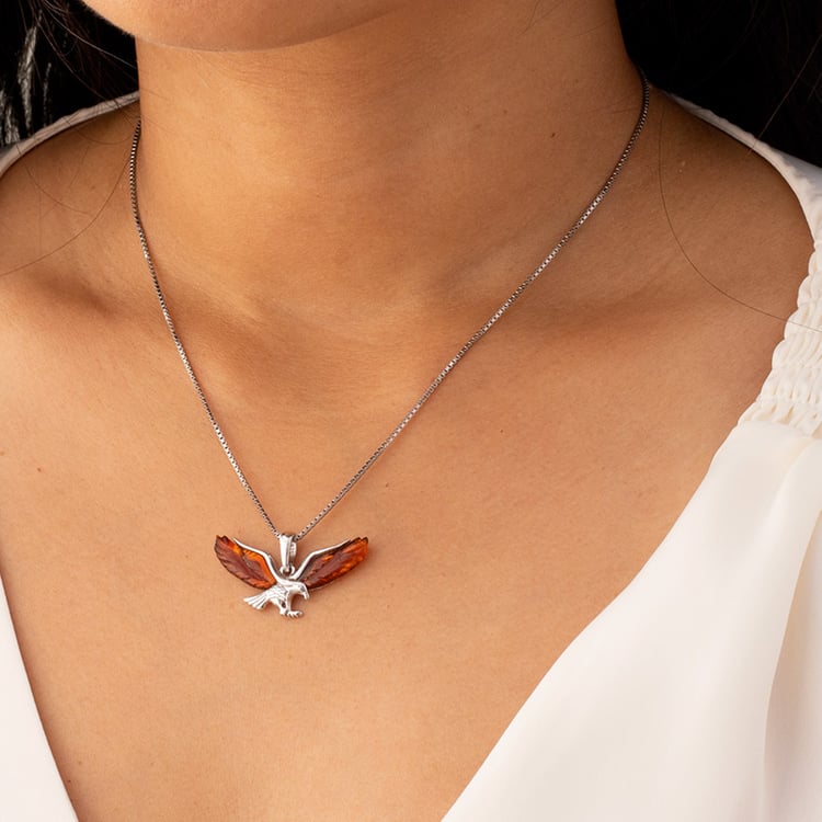 Jantarový přívěsek orel 85395