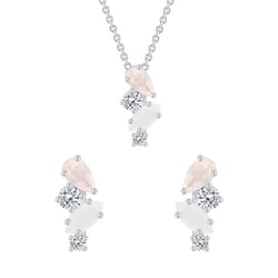 Kolekce stříbrných šperků s topazem, růženínem a měsíčním kamenem Moby