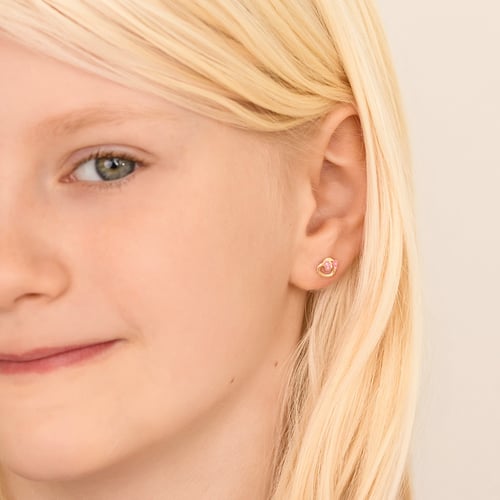 Dětské náušnice ze zlata s motýlkem Lady