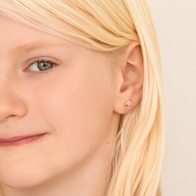 Dětské náušnice ze zlata s motýlkem Lady 164357