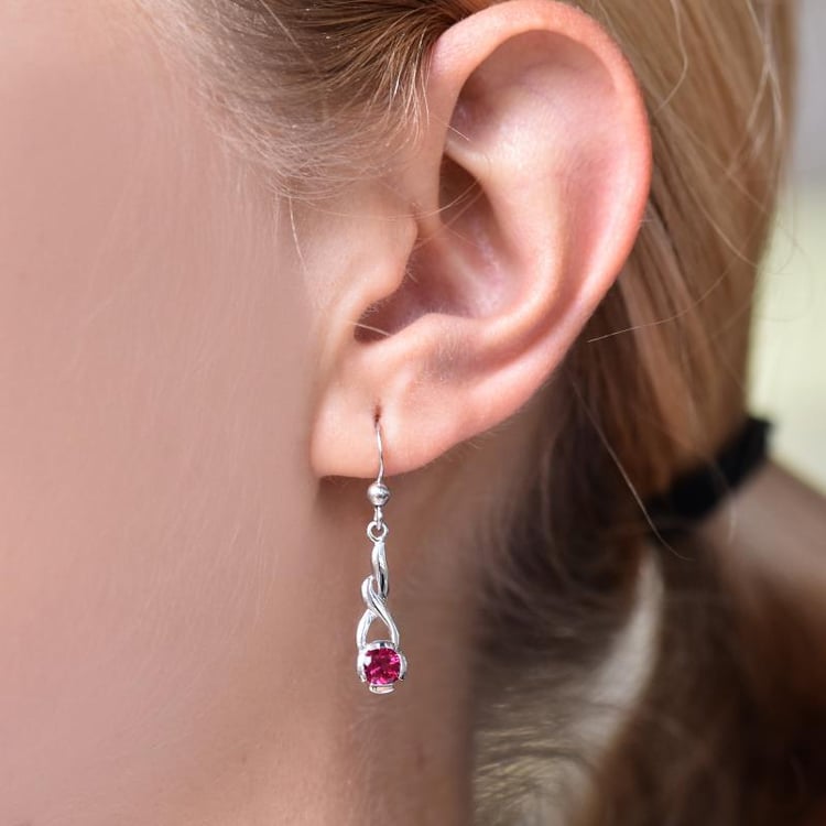 Rubínové náušnice 22461