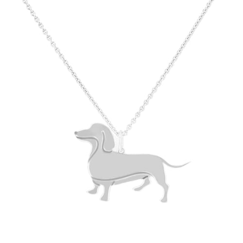 Přívěsek ve tvaru psa s gravírem Dachshund