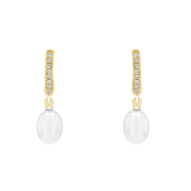 Zlaté perlové náušnice 78740