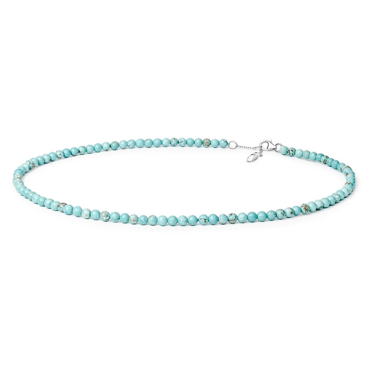 Stříbrný náhrdelník s howlitovými korálky Norma