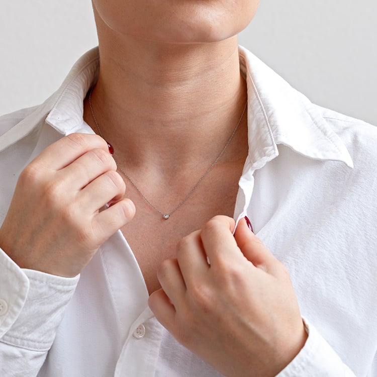 Minimalistický set šperků s diamanty Misu 147338