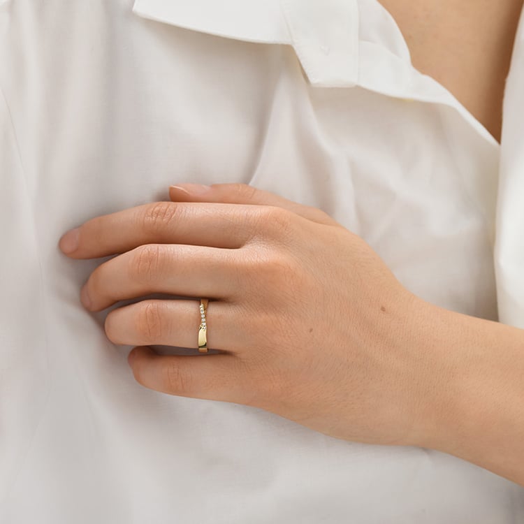 Propletený prsten s lab-grown diamanty Lasha 154514