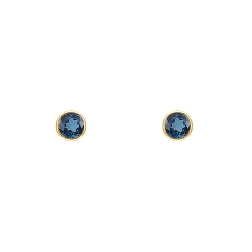 Minimalistické bezel náušnice s londýnskými topazy Tofine