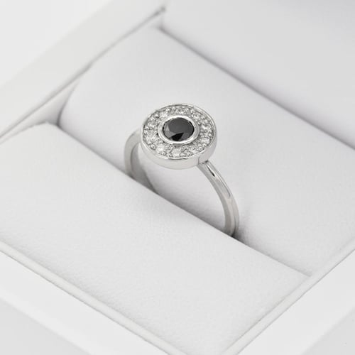 Zásnubní set prstýnků s černým diamantem Eyva