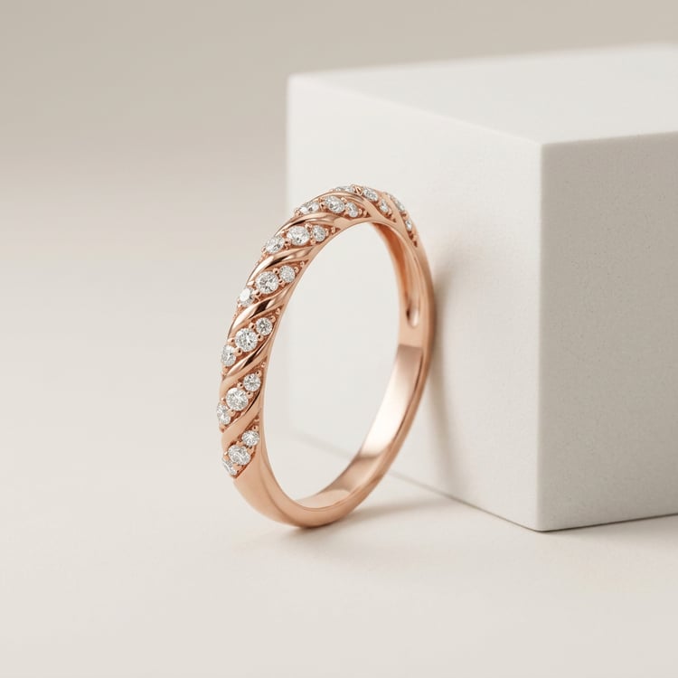 Proplétaný eternity prsten s lab-grown diamanty Rami 169726