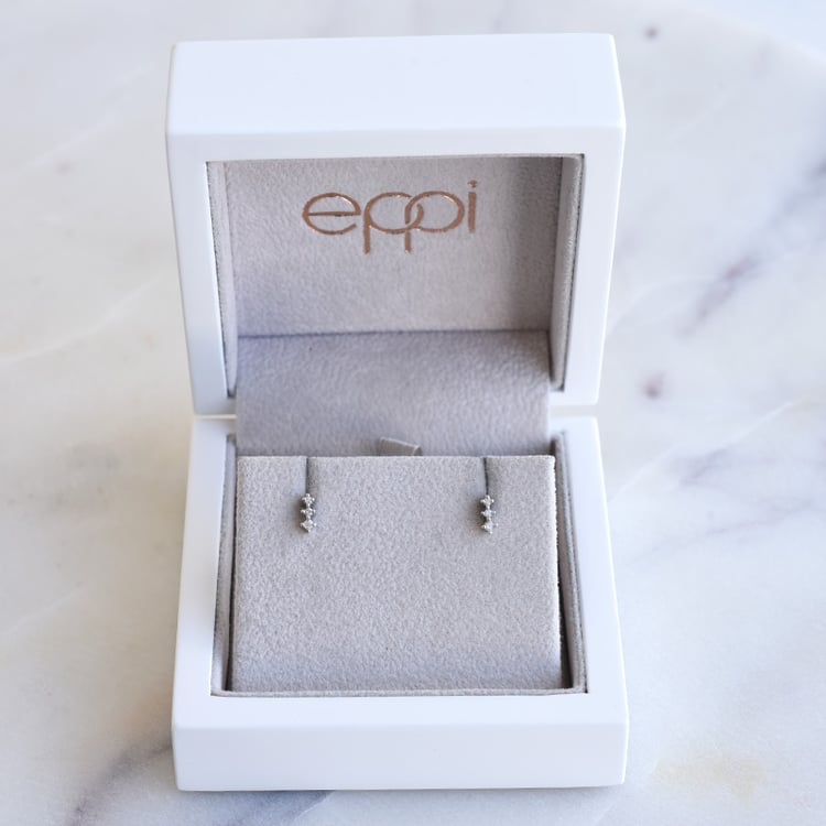 Minimalistické náušnice s diamanty 86189