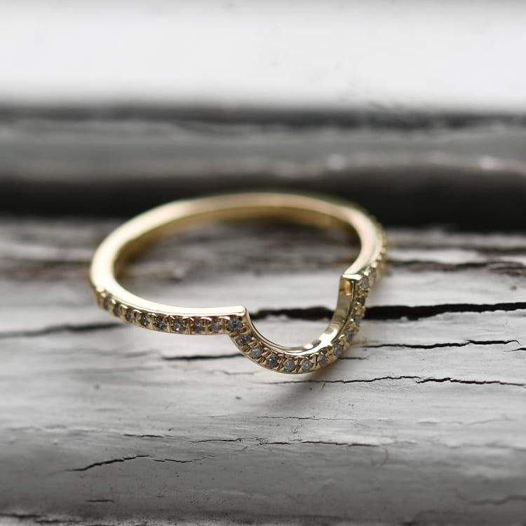 Vykrojený prsten plný diamantů 50271