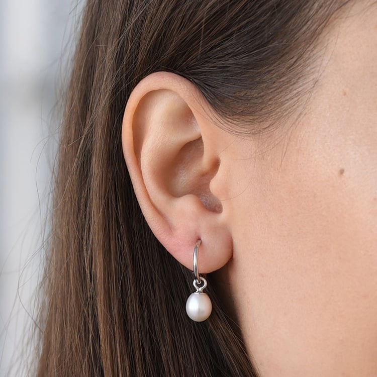 Visací náušnice ze stříbra 78051