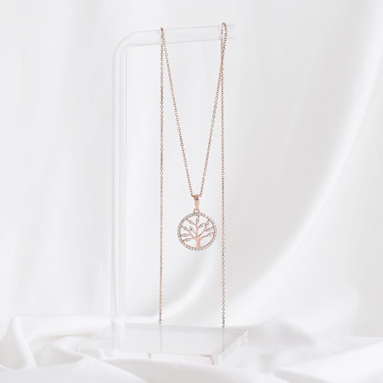 Stříbrný strom života s lab-grown diamanty Elmer 104392