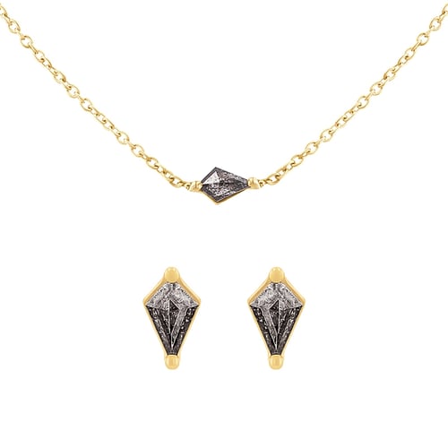 Sada šperků s kite salt and pepper diamanty Elny