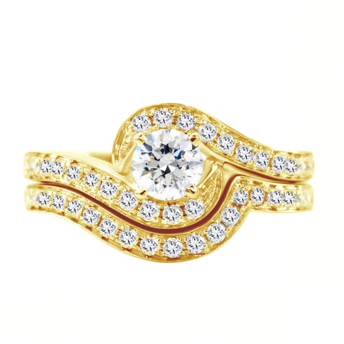 Elegantní zásnubní set posetý diamanty Dyani