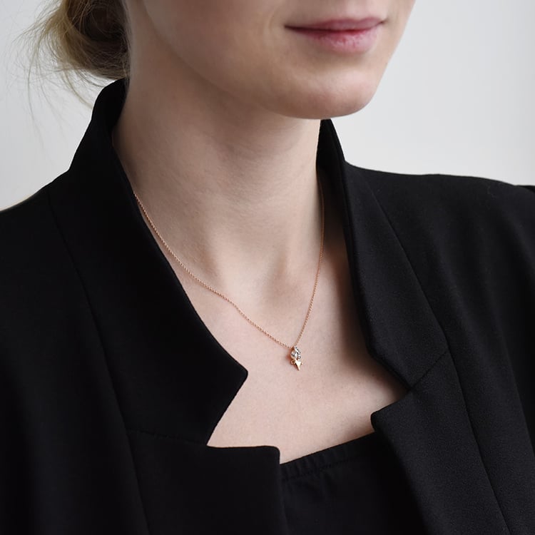 Přívěsek s perlou a diamanty 91778