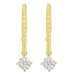 Stříbrné náušnice s 0.25ct lab-grown diamantem Fana