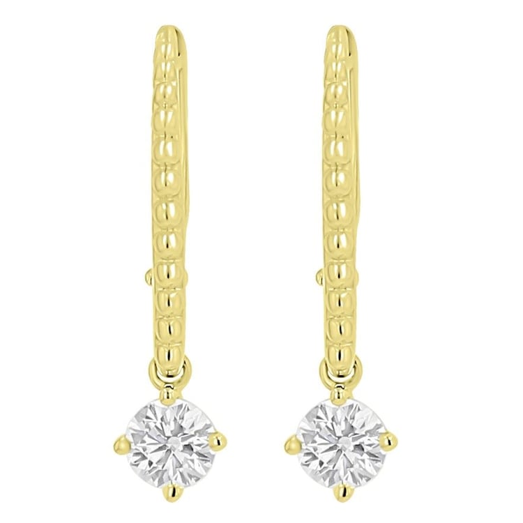 Stříbrné náušnice s 0.25ct lab-grown diamantem Fana