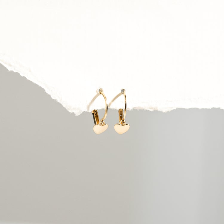 Zlaté dětské náušnice se srdíčky Angie 123117