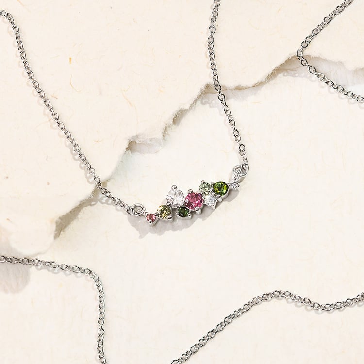 Cluster náhrdelník s pastelovými drahokamy Kianna 161346