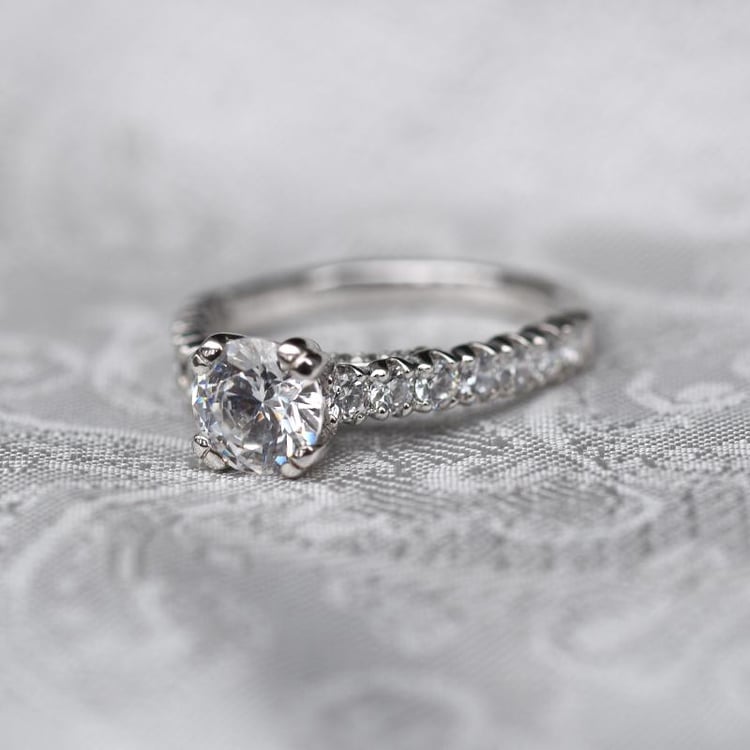 Zásnubní prsten plný diamantů ze zlata 48042